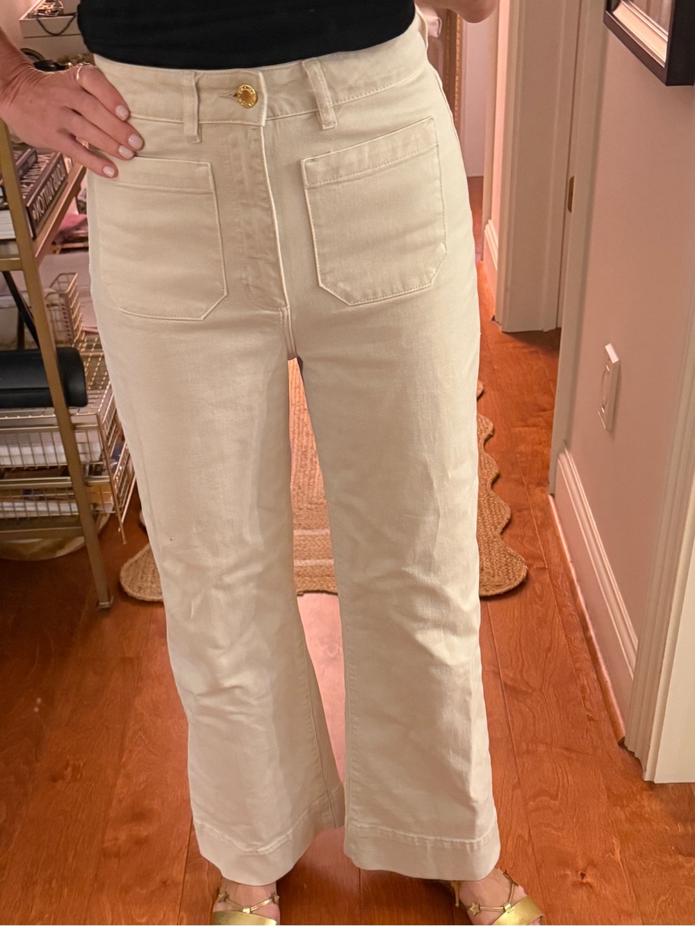 ROLLA'S G-Day Mate  High-Rise Wide-Leg Jeans in Cream/Ecru